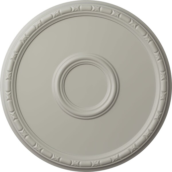 Ekena Millwork Odessa Bead & Barrel Ceiling Medallion (Fits Canopies up to 5"), 19 3/4"OD x 1 3/8"P, Pot of Cream CM20ODPCF - main